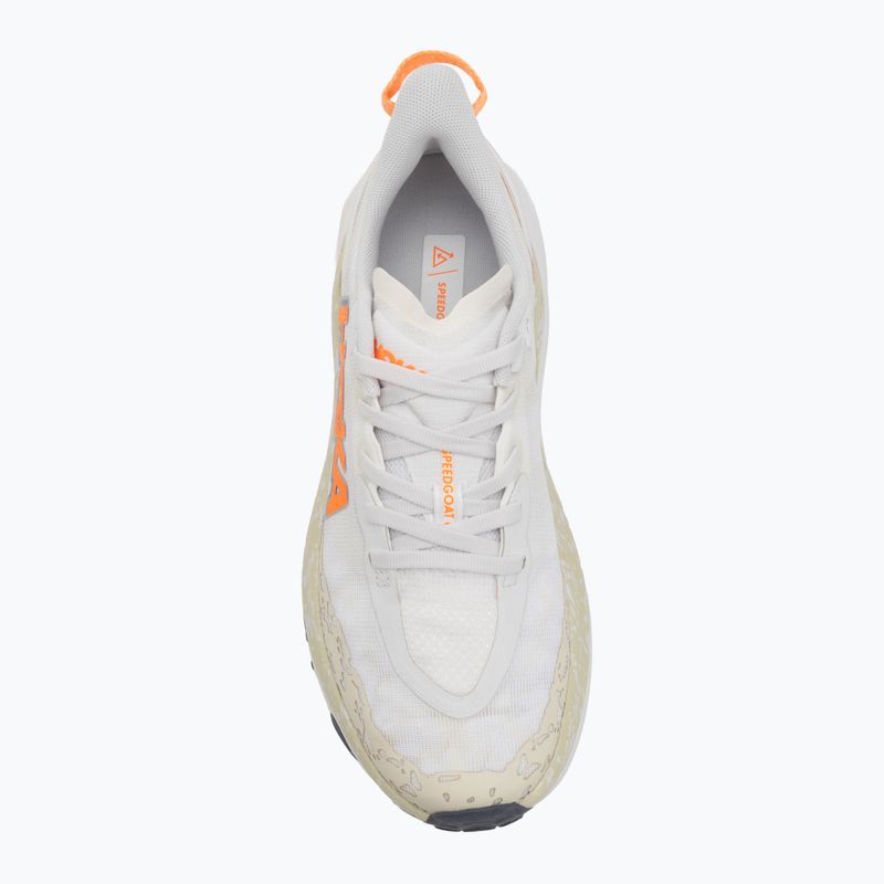 Încălțăminte de alergare pentru bărbațiHOKA Speedgoat 6 white/neon tangerine 5