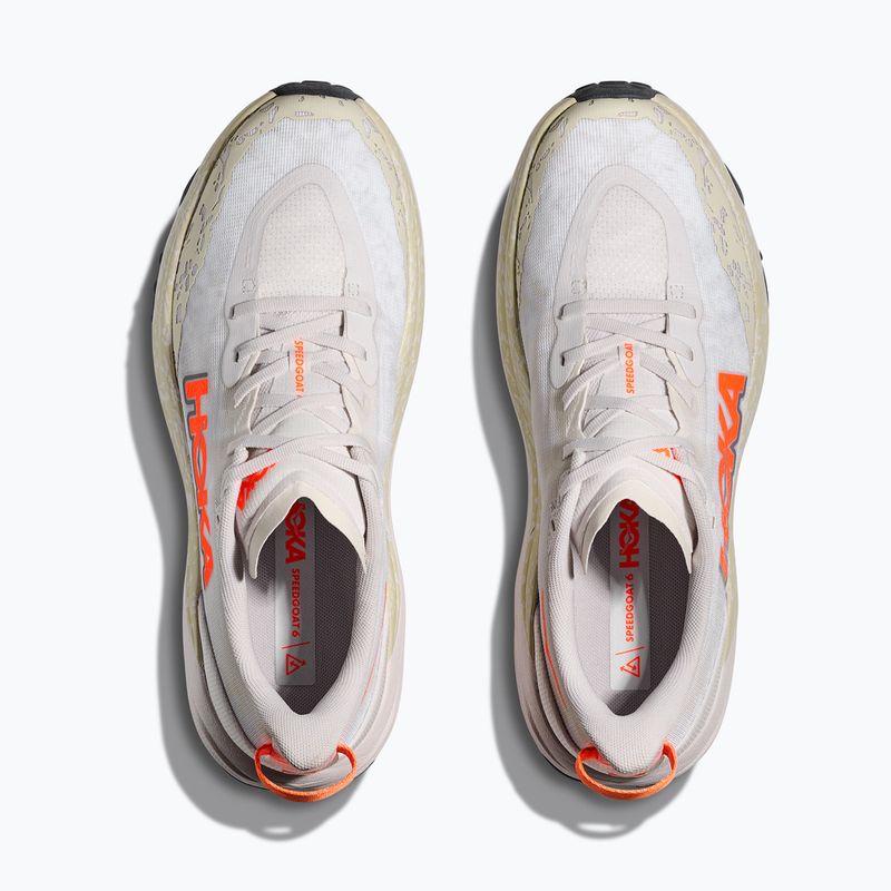 Încălțăminte de alergare pentru bărbați HOKA Speedgoat 6 Wide  white/neon tangerine 8