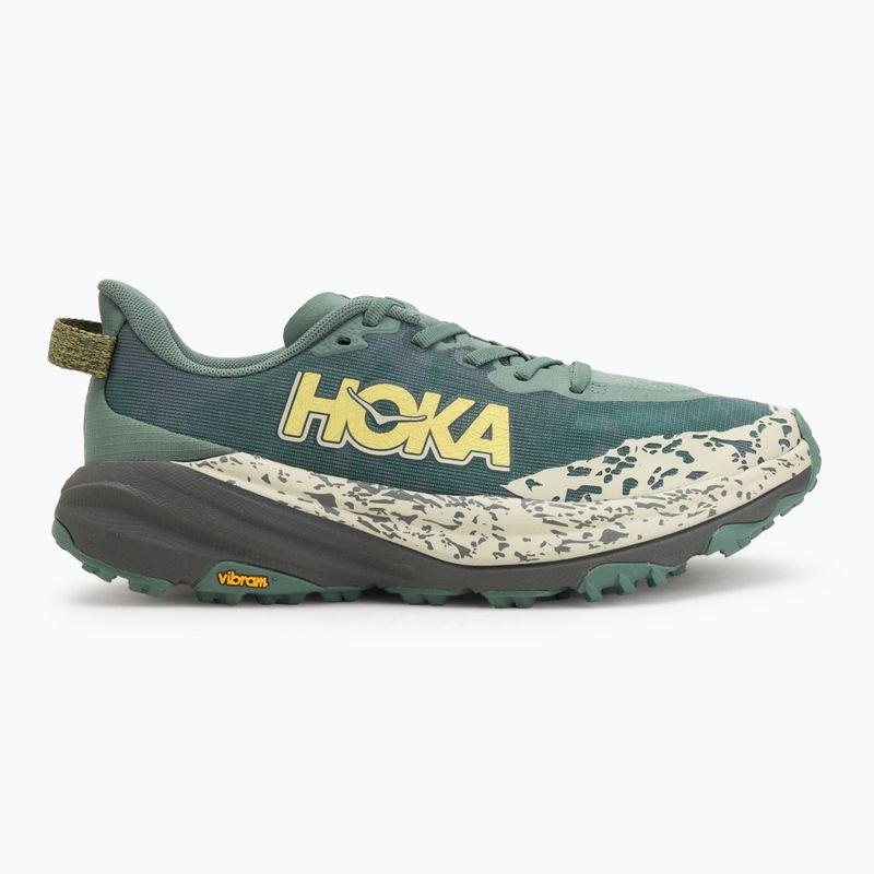 Pantofi de alergare bărbați HOKA Speedgoat 6 Wide verde mușchi/gri asfalt 2