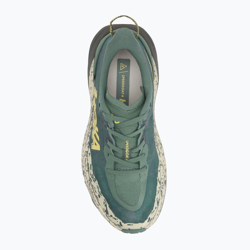 Pantofi de alergare bărbați HOKA Speedgoat 6 Wide verde mușchi/gri asfalt 5