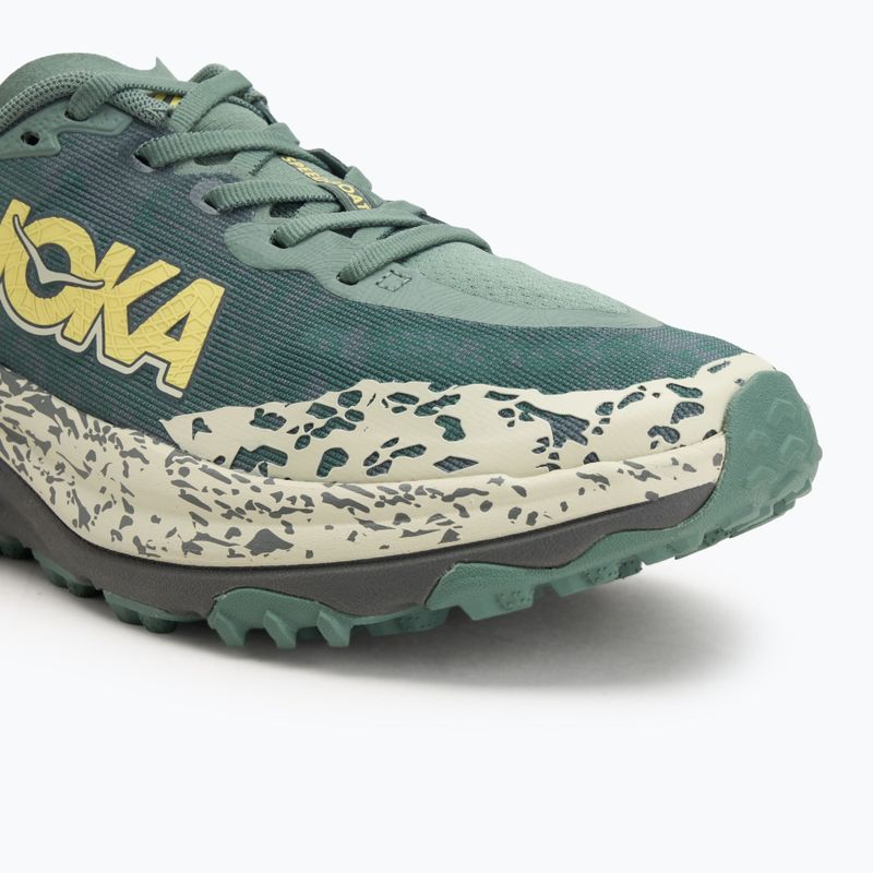 Pantofi de alergare bărbați HOKA Speedgoat 6 Wide verde mușchi/gri asfalt 7