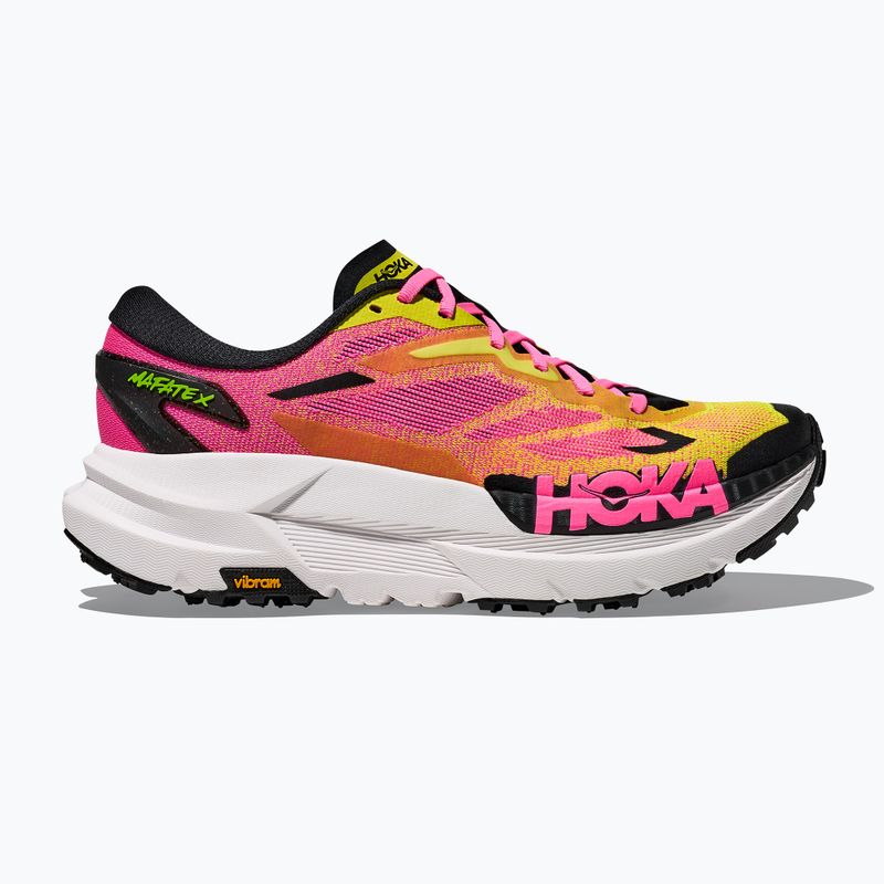 Încălțăminte de alergare pentru bărbați Hoka Mafate X neon hoka citrus/neon rose 2