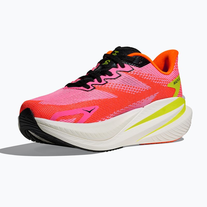 Pantofi pantofi de alergare pentru femei Hoka Mach X 3 neon rose/neon tangerine 4