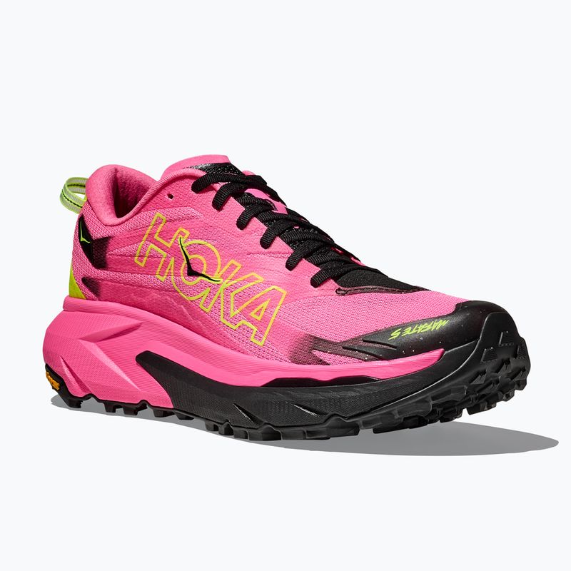 Pantofi de alergare pentru bărbați HOKA Mafate 5 neon roz/negru