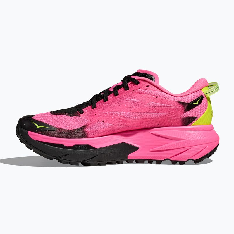 Pantofi de alergare pentru bărbați HOKA Mafate 5 neon roz/negru 3