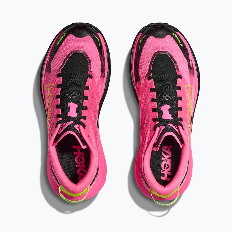 Pantofi de alergare pentru bărbați HOKA Mafate 5 neon roz/negru 8