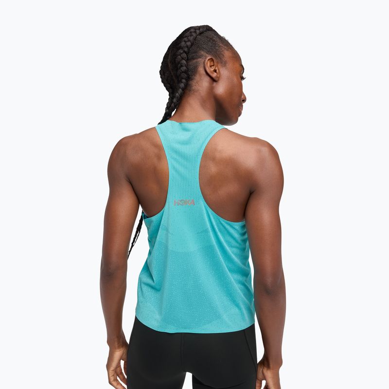 Tricou de alergare damă HOKA Race Day Singlet cielo blue 3