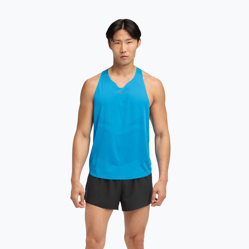 Tricou de alergare pentru bărbați HOKA Race Singlet hoka blue