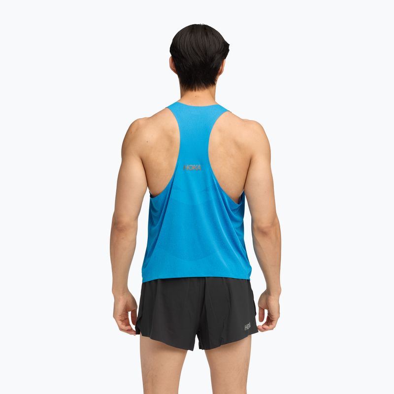 Tricou de alergare pentru bărbați HOKA Race Singlet hoka blue 3