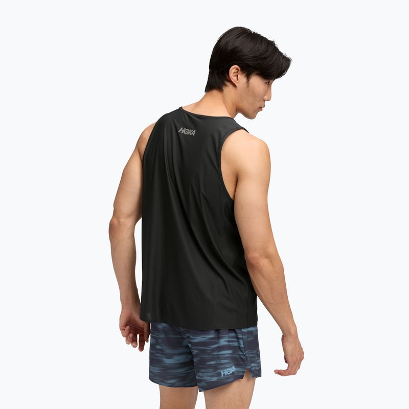 Tricou de alergare pentru bărbați HOKA Airolite Tank 2.0 black 3