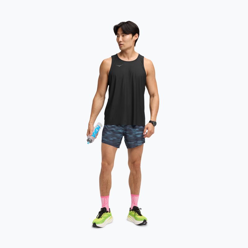 Pantaloni scurți de alergare pentru bărbați HOKA Glide 5" blue blurr 2