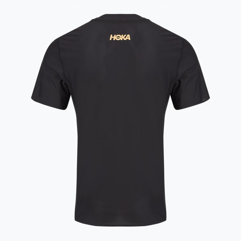 Tricou de alergare pentru bărbați HOKA Airolite 2.0 black/gold 2