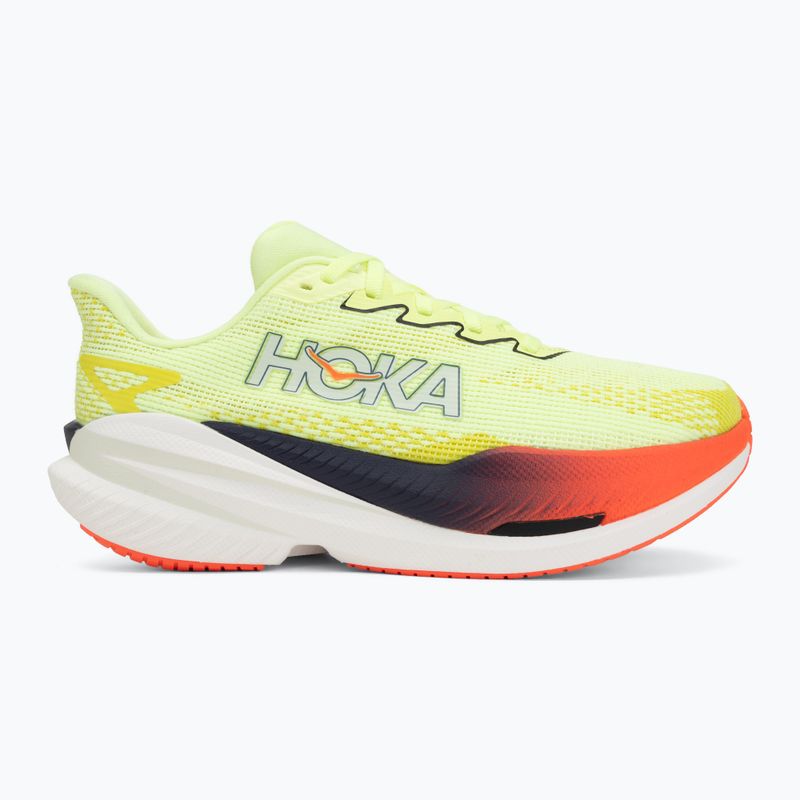 Încălțăminte de alergare pentru femei Hoka Mach X 3 neon yuzu/squid ink 2