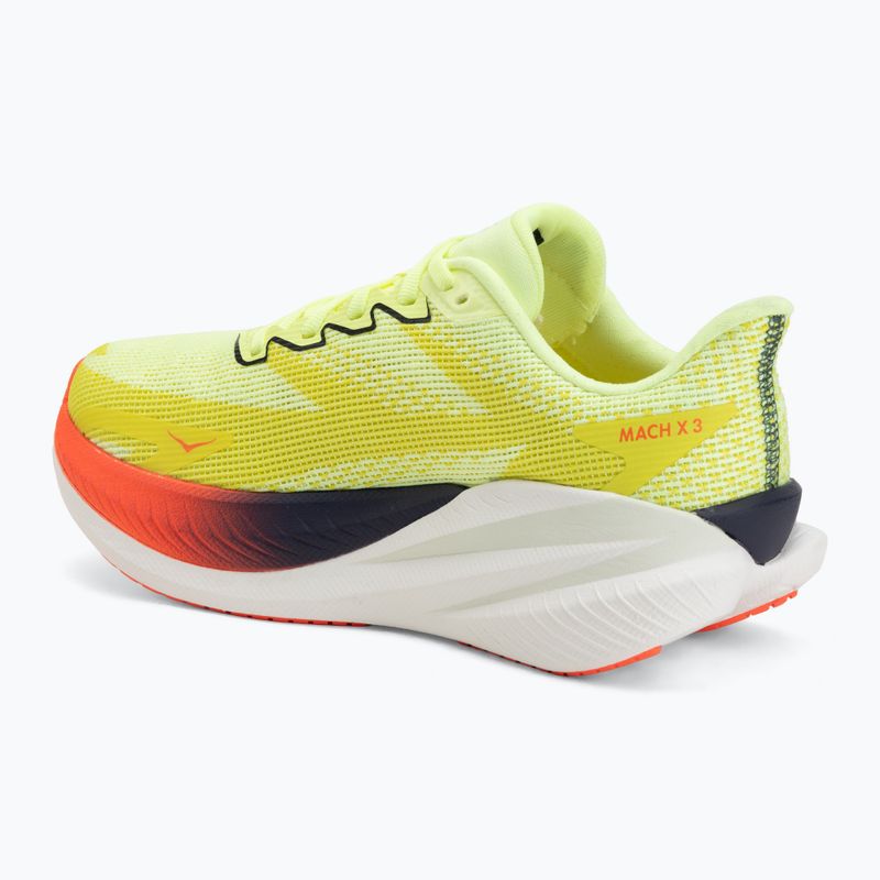 Încălțăminte de alergare pentru femei Hoka Mach X 3 neon yuzu/squid ink 3