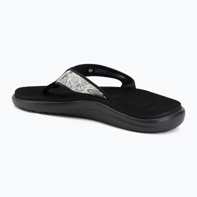 Șlapi pentru femei Teva Voya enchanted forest black/white 3
