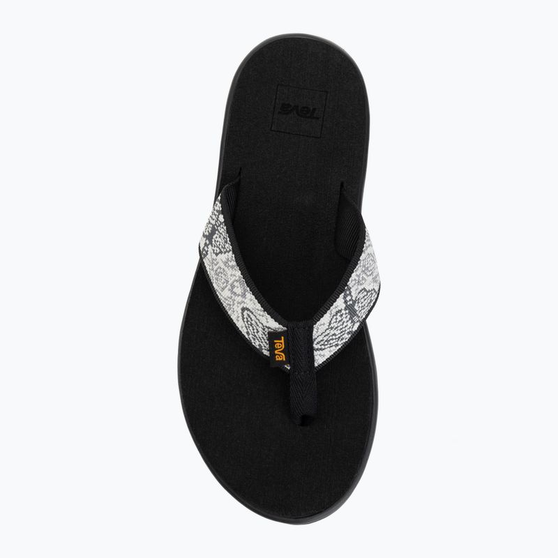 Șlapi pentru femei Teva Voya enchanted forest black/white 5