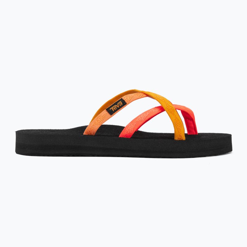 Șlapi de damă Teva Olowahu neon coral multi 2
