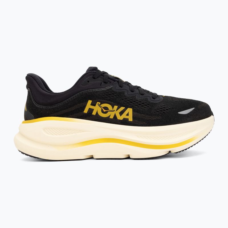 Încălțăminte de alergare pentru bărbați Hoka Bondi 9 carbon black/yellow gold 2