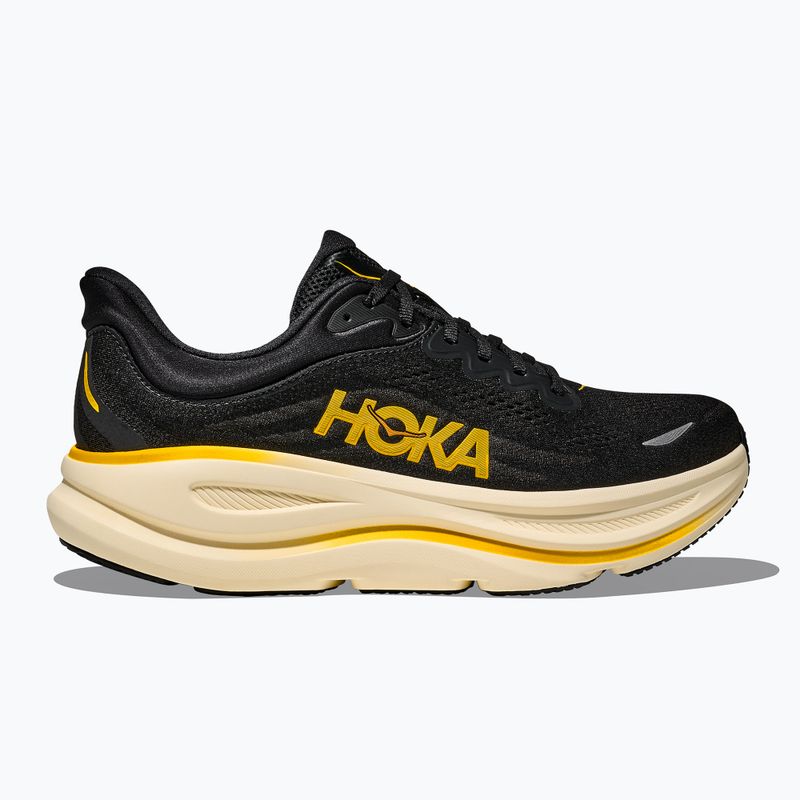 Încălțăminte de alergare pentru bărbați Hoka Bondi 9 carbon black/yellow gold 2