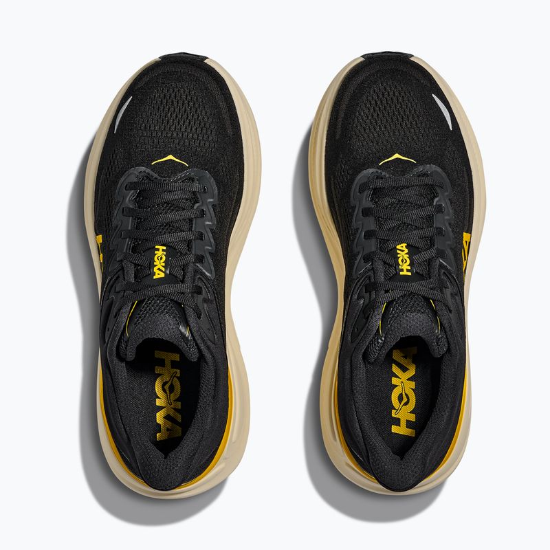 Încălțăminte de alergare pentru bărbați Hoka Bondi 9 carbon black/yellow gold 8