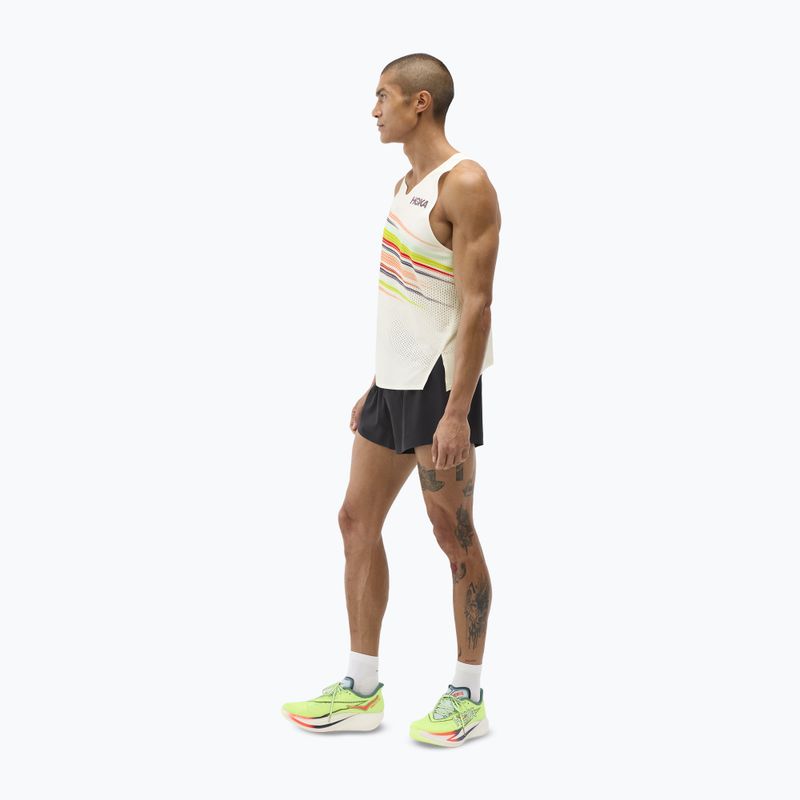 Tricou de alergare pentru bărbați HOKA Race Day Singlet alabaster flare 2