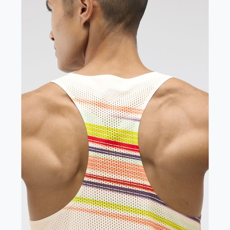 Tricou de alergare pentru bărbați HOKA Race Day Singlet alabaster flare 5