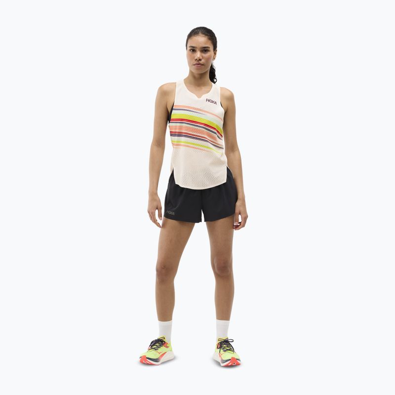 Tricou de alergare pentru femei HOKA Race Day Singlet alabaster flare 2