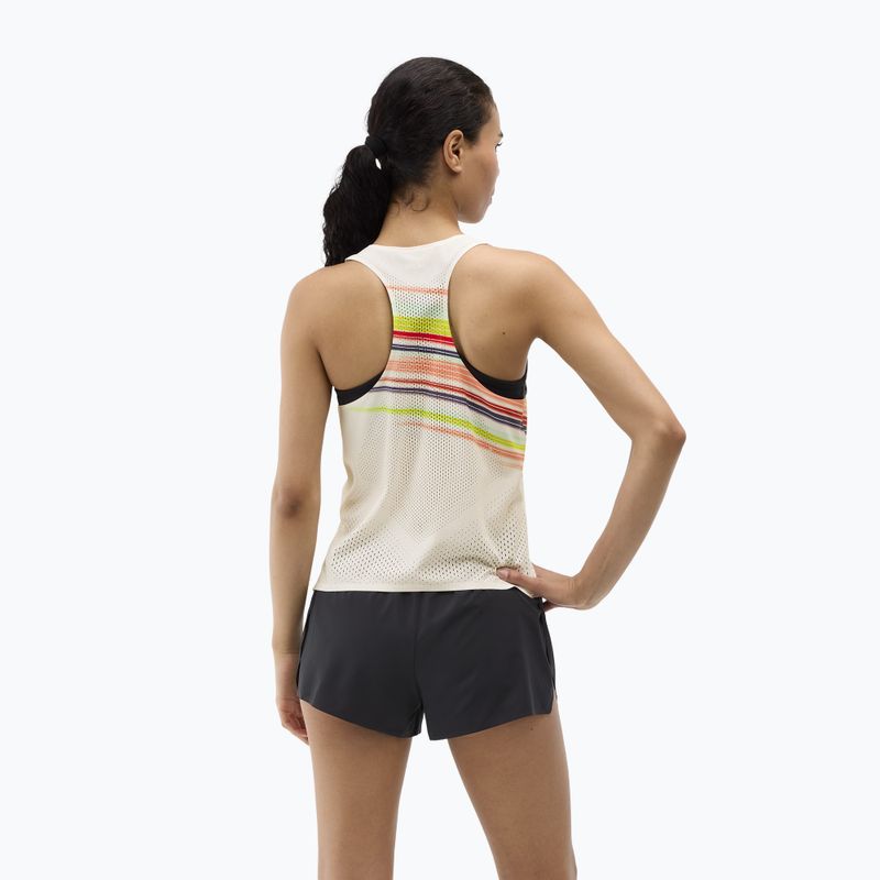 Tricou de alergare pentru femei HOKA Race Day Singlet alabaster flare 3