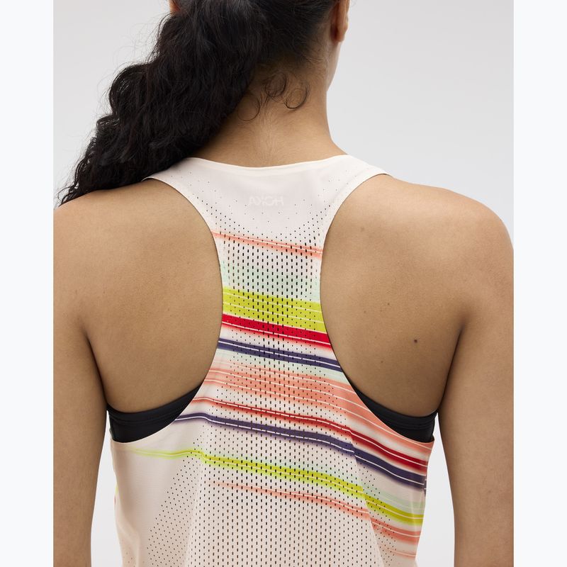 Tricou de alergare pentru femei HOKA Race Day Singlet alabaster flare 5