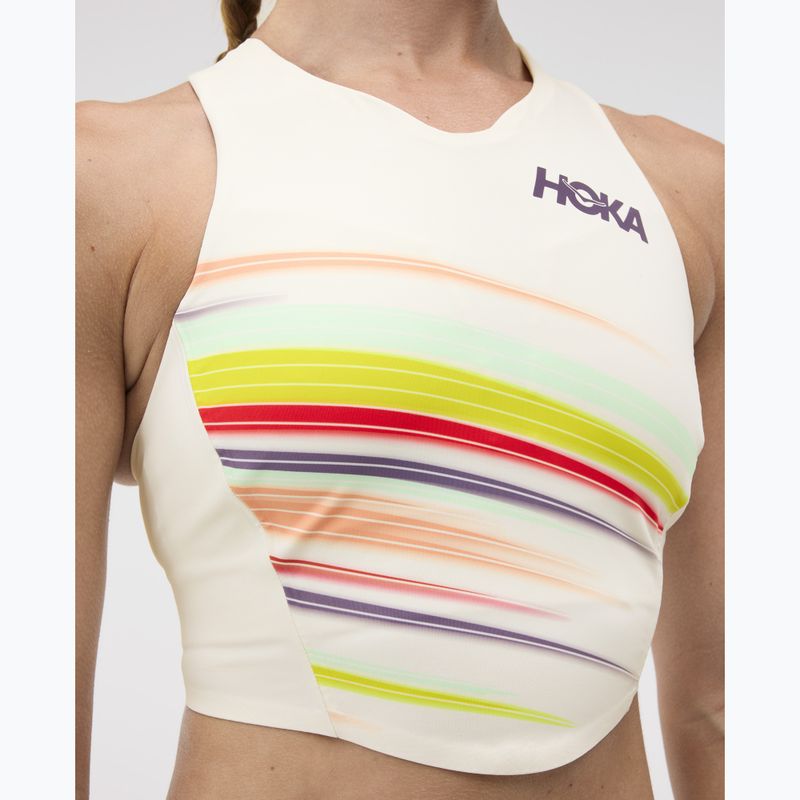 Top de antrenament HOKA Race Day Crop alabaster flare 2