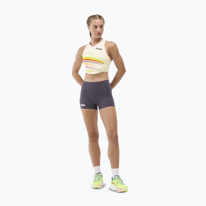 Top de antrenament HOKA Race Day Crop alabaster flare 3
