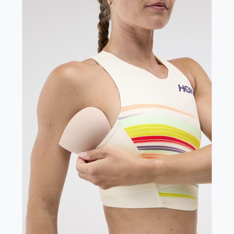 Top de antrenament HOKA Race Day Crop alabaster flare 8