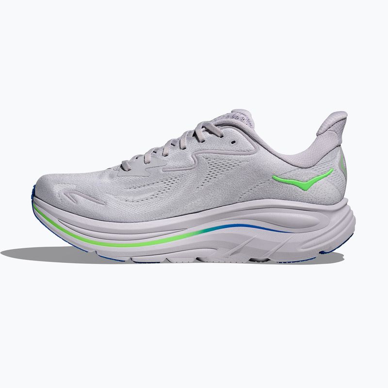 Încălțăminte de alergare pentru bărbați HOKA Clifton 10 Wide ash grey/neon green 4