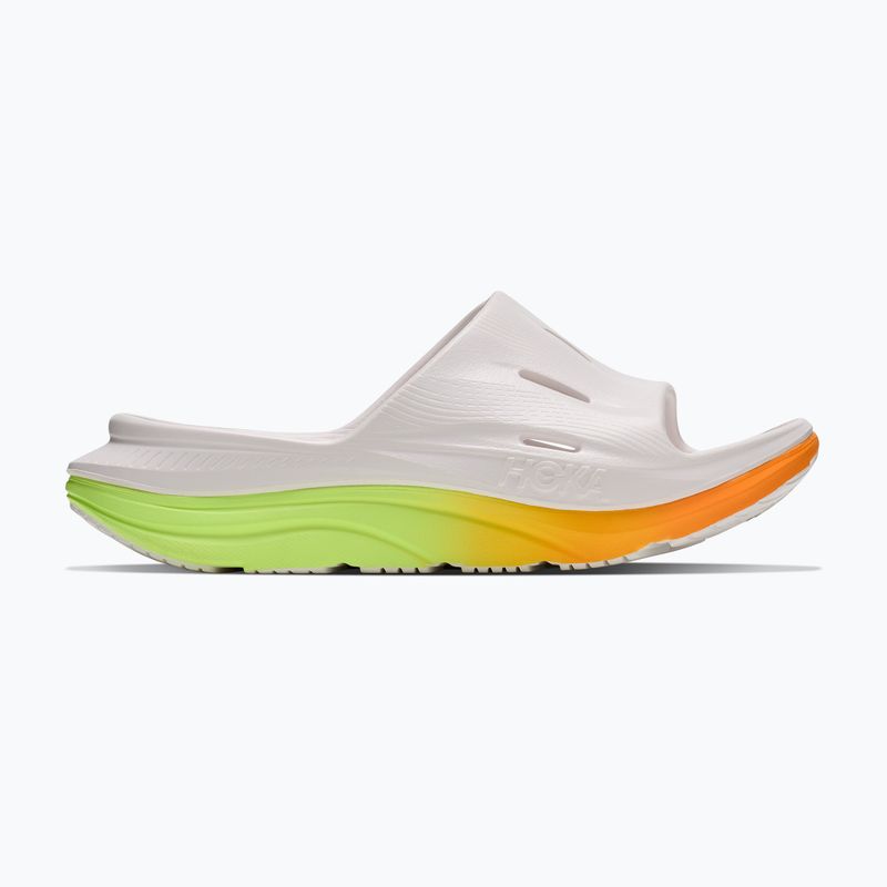 Șlapi HOKA Ora Recovery Slide 3 white/neon yuzu 2