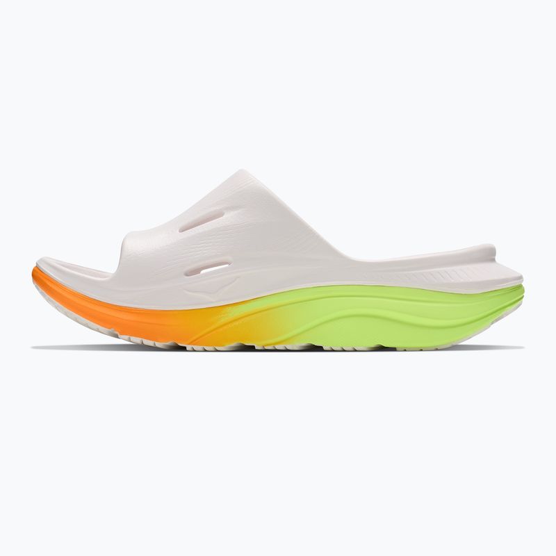 Șlapi HOKA Ora Recovery Slide 3 white/neon yuzu 3