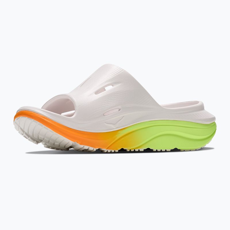 Șlapi HOKA Ora Recovery Slide 3 white/neon yuzu 4