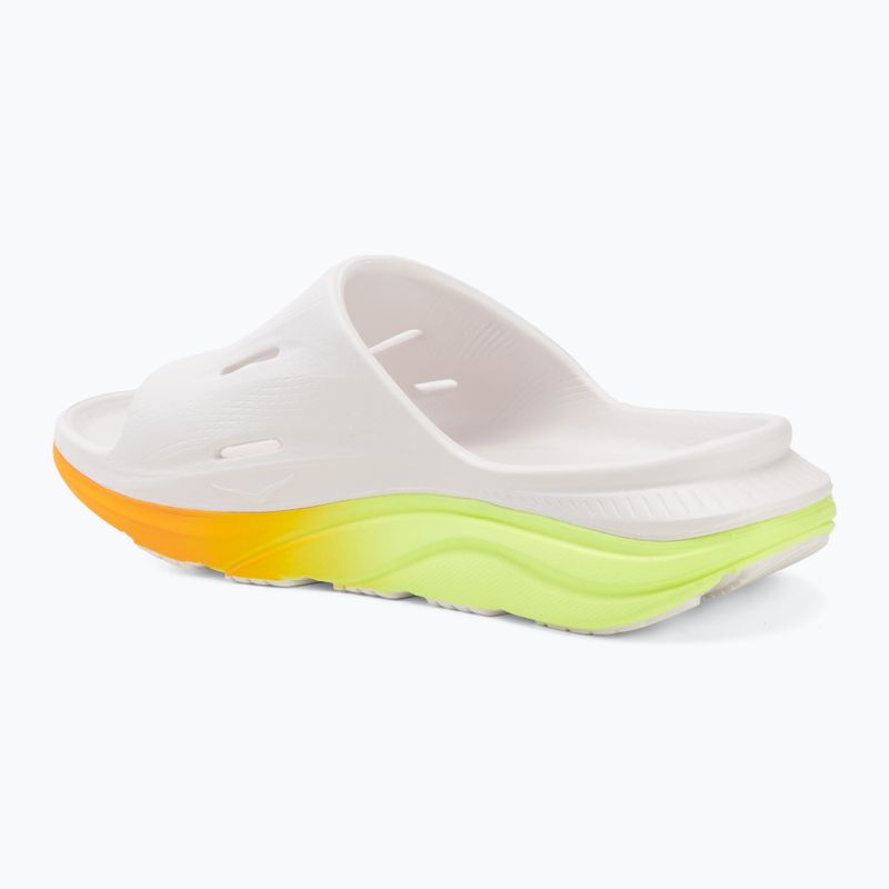 Șlapi HOKA Ora Recovery Slide 3 white/neon yuzu 3