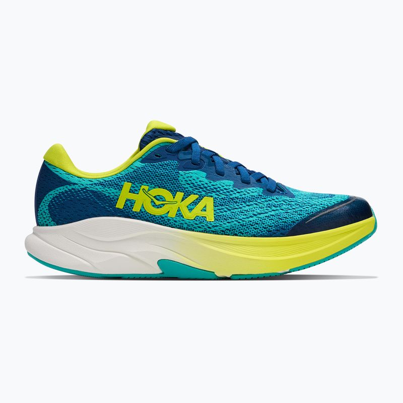 Încălțăminte de alergare pentru copii HOKA Rincon 4 electric aqua/neon hoka citrus 2