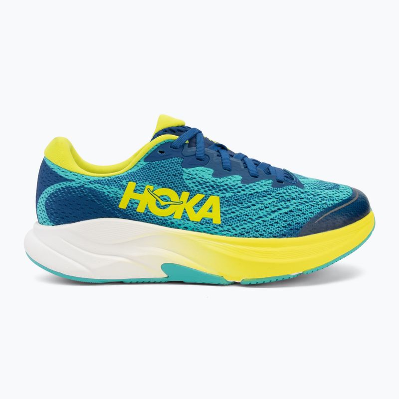 Încălțăminte de alergare pentru copii HOKA Rincon 4 electric aqua/neon hoka citrus 2