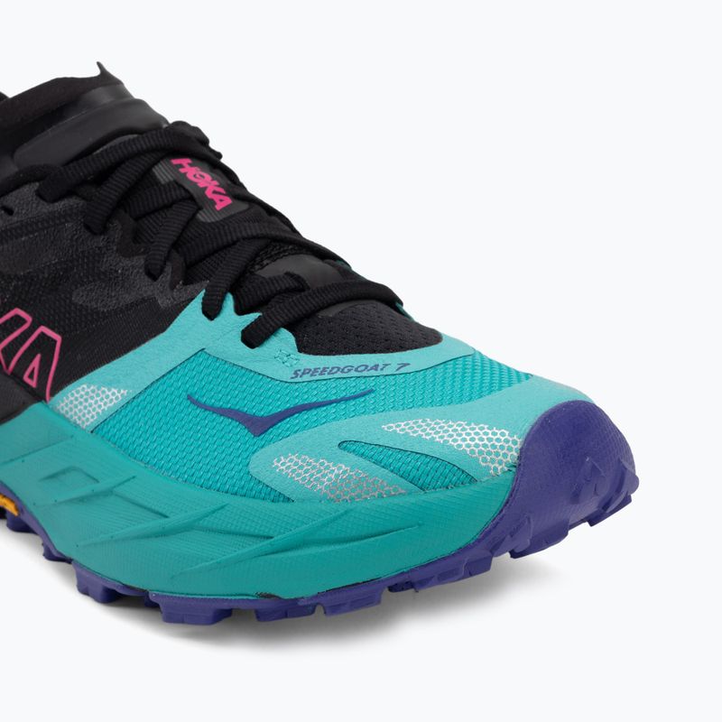 Încălțăminte de alergare pentru femei HOKA Speedgoat 7 black/electric aqua 7