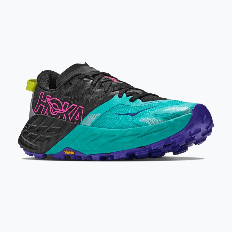 Încălțăminte de alergare pentru femei HOKA Speedgoat 7 black/electric aqua