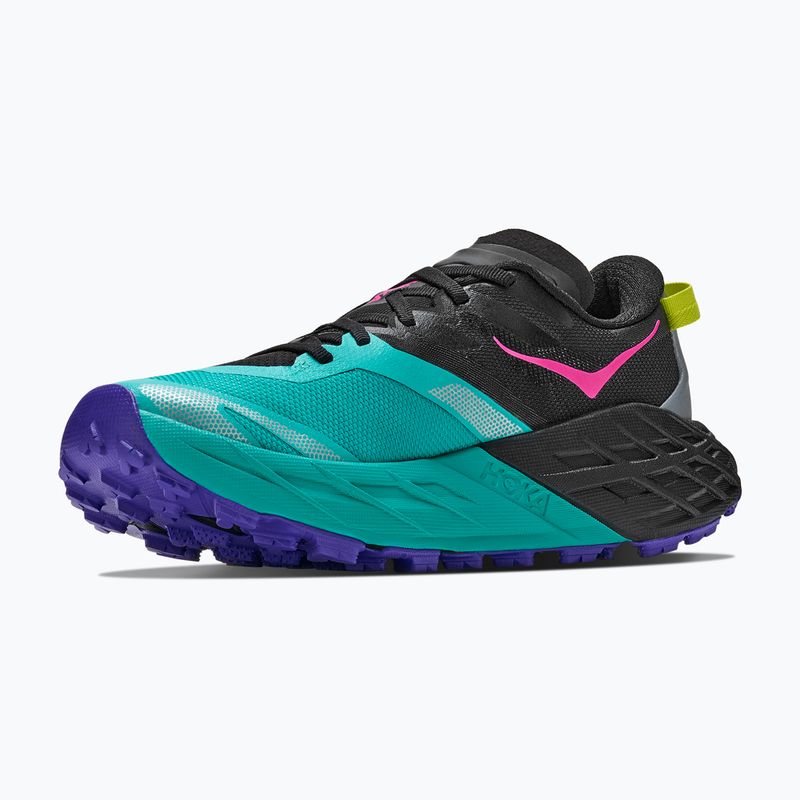 Încălțăminte de alergare pentru femei HOKA Speedgoat 7 black/electric aqua 4