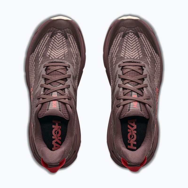 Încălțăminte de alergare pentru femei HOKA Challenger 8 GTX black/varsity burgundy 5