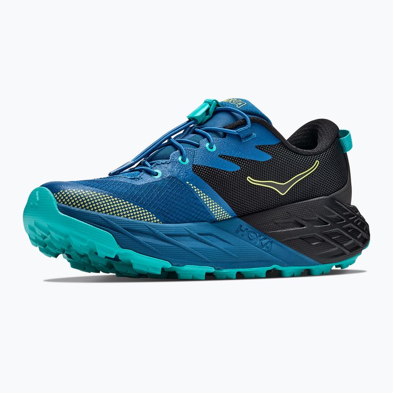Încălțăminte de alergare pentru copii HOKA Speedgoat 7 black/night glow blue 4