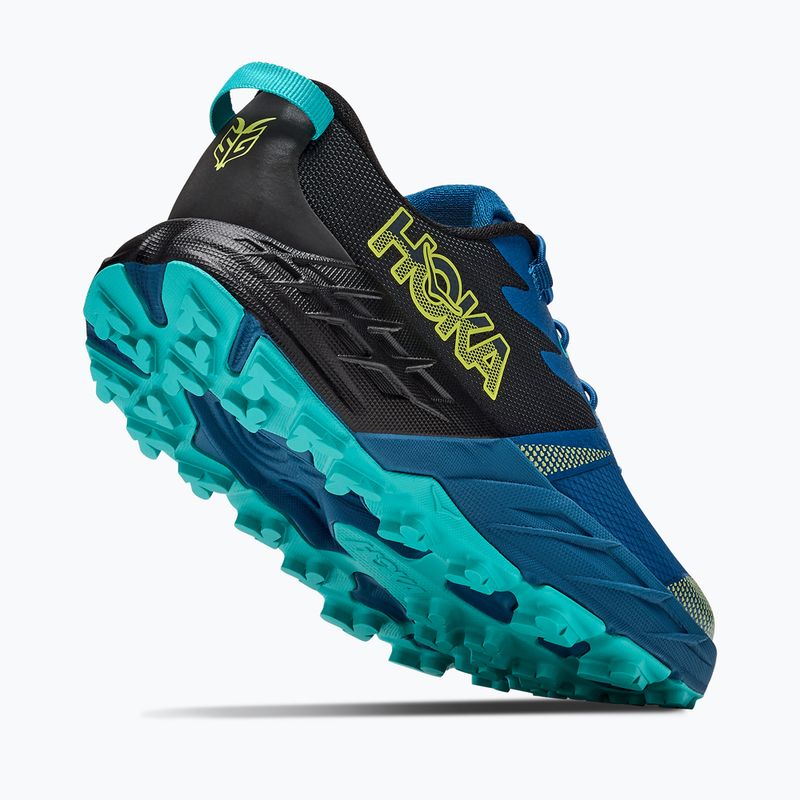 Încălțăminte de alergare pentru copii HOKA Speedgoat 7 black/night glow blue 5