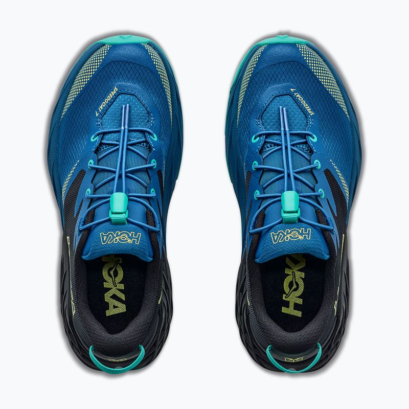 Încălțăminte de alergare pentru copii HOKA Speedgoat 7 black/night glow blue 8