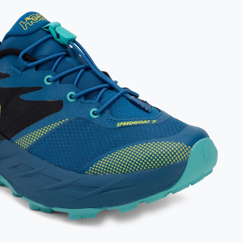 Încălțăminte de alergare pentru copii HOKA Speedgoat 7 black/night glow blue 7