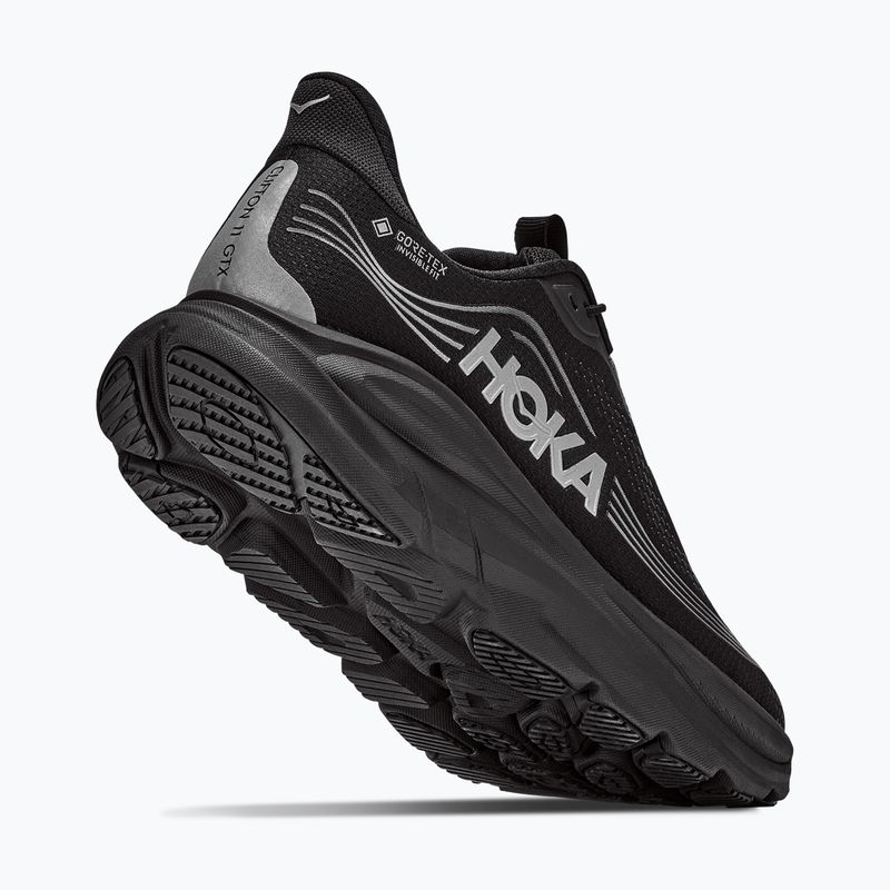 Încălțăminte de alergare pentru bărbați HOKA Clifton 11 GTX Wide black/black 5
