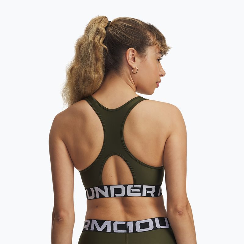 Sutien de antrenament Under Armour HG Authentics Mid Branded expedition green/white 2