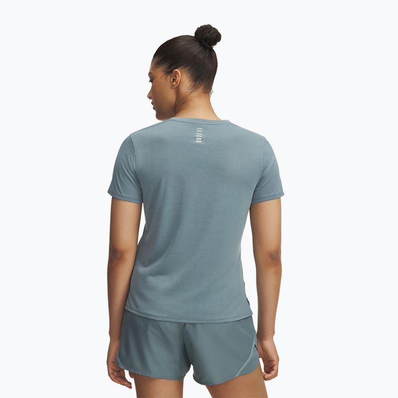 Tricou de alergare pentru femei Under Armour Launch jasper blue/reflective 2